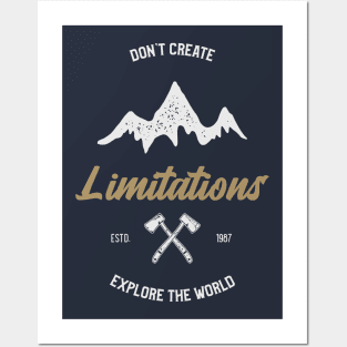 Motivational Quote Mountains Nature Posters and Art